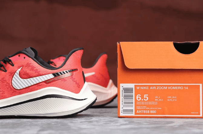Nike Air Zoom Vomero 14红黑白 耐克原装真标红黑白登月14代前后掌内置气垫 货号：AH7858-800