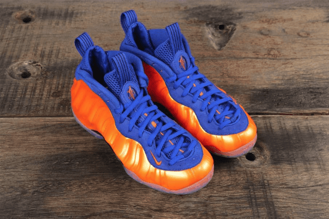 Nike Air Foamposite One“Knicks”橙蓝 耐克纯原真碳尼克斯喷泡 货号:314996-801