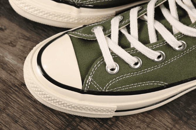 Converse All Star 1970S高帮橄榄绿 匡威1970S真标双围条硫化蓝底虎扑版本 货号:162052C