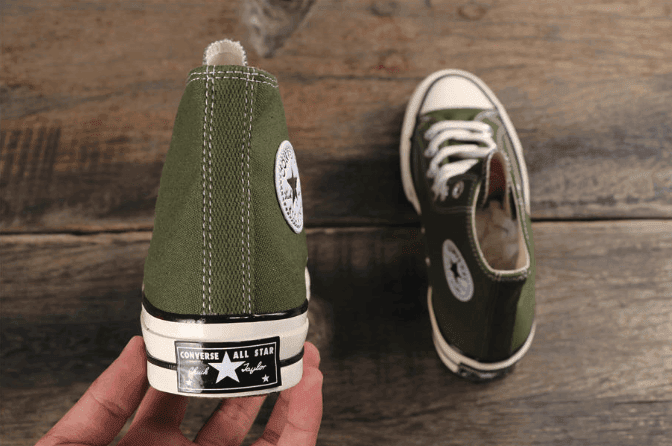 Converse All Star 1970S高帮橄榄绿 匡威1970S真标双围条硫化蓝底虎扑版本 货号:162052C