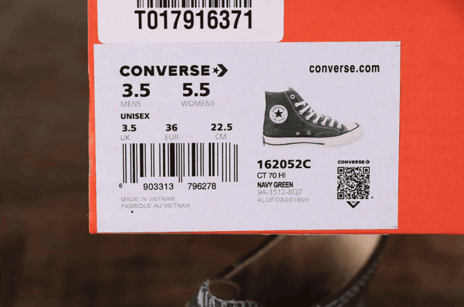 Converse All Star 1970S高帮橄榄绿 匡威1970S真标双围条硫化蓝底虎扑版本 货号:162052C