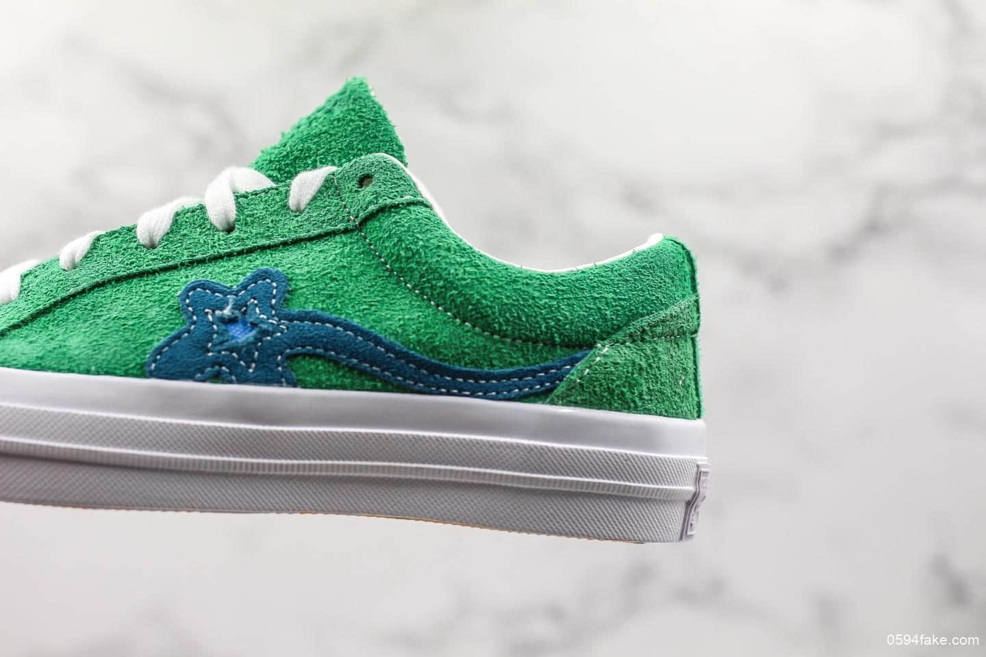 匡威Converse One Star Ox Golf Le Fleur小花联名款稀有配色低帮硫化板鞋原盒真标原厂麂皮结构 货号:160322C