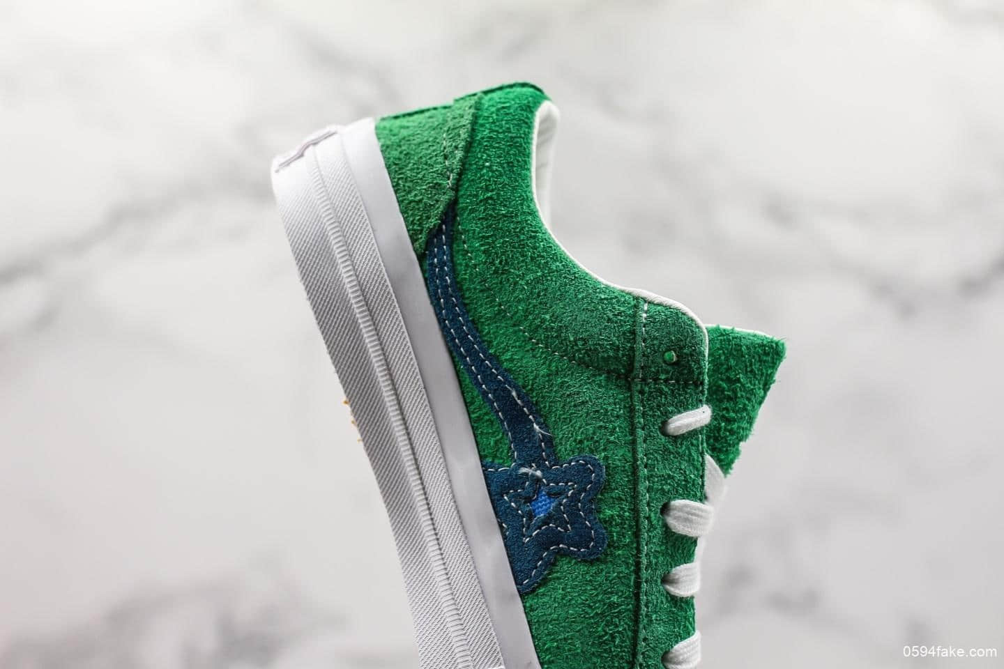 匡威Converse One Star Ox Golf Le Fleur小花联名款稀有配色低帮硫化板鞋原盒真标原厂麂皮结构 货号:160322C