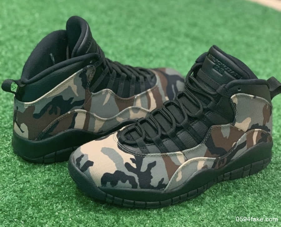 迷彩配色+军用布料!这双Air Jordan 10“Camo”绝对有型! 货号:310805-200
