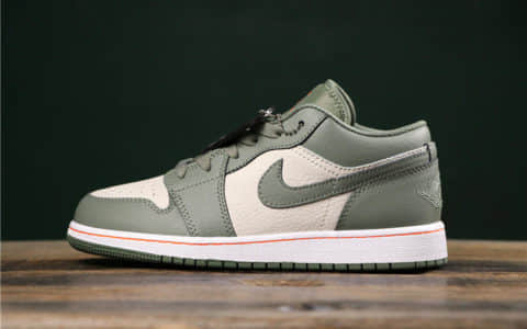 乔丹Air Jordan AJ1 Low纯原版本低帮百搭休闲文化篮球鞋橄榄绿配色原盒原标全头层牛皮开发 货号：553560-121