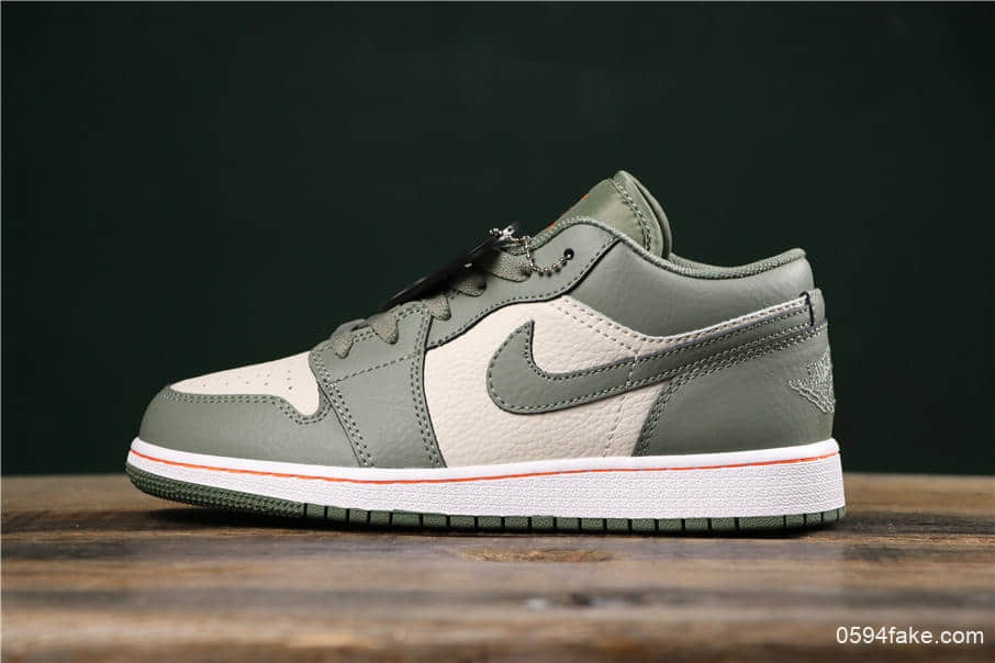 乔丹Air Jordan AJ1 Low纯原版本低帮百搭休闲文化篮球鞋橄榄绿配色原盒原标全头层牛皮开发 货号:553560-121