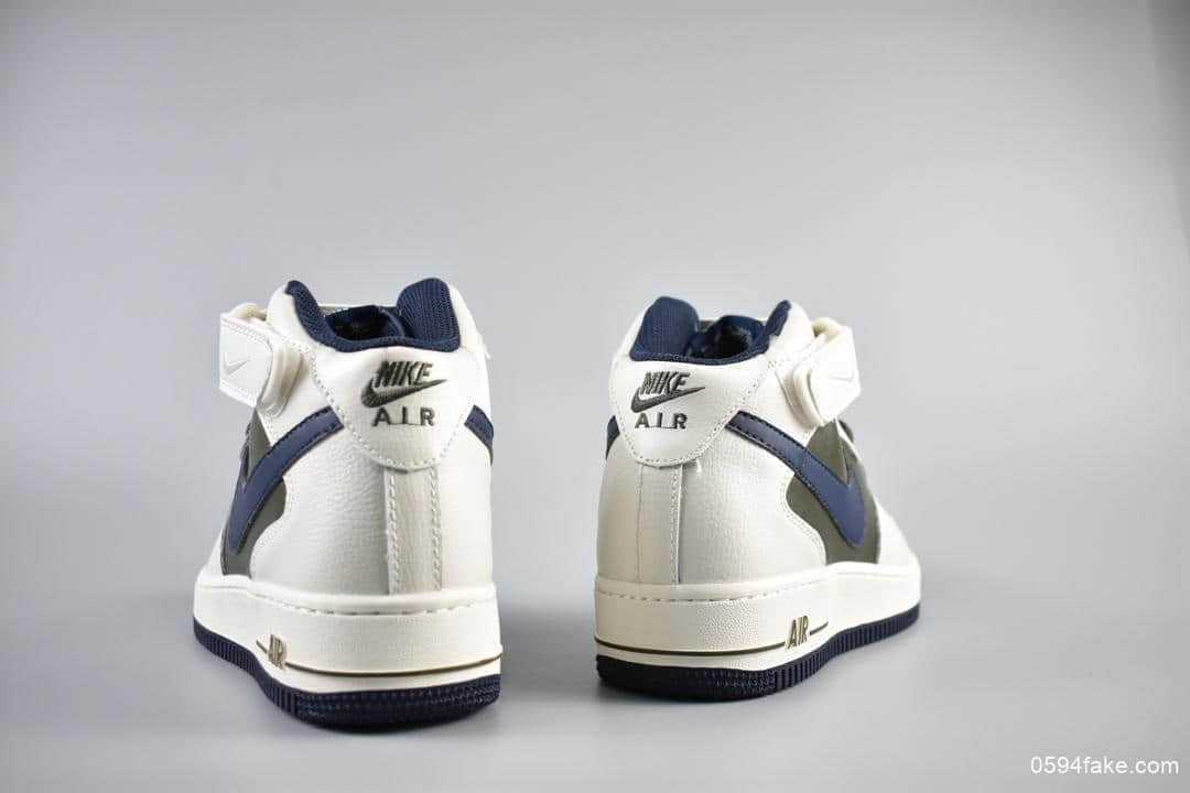 耐克Nike Air Force1 AF1 MID公司级空军一号经典高帮百搭休闲运动板鞋 货号：808789-100