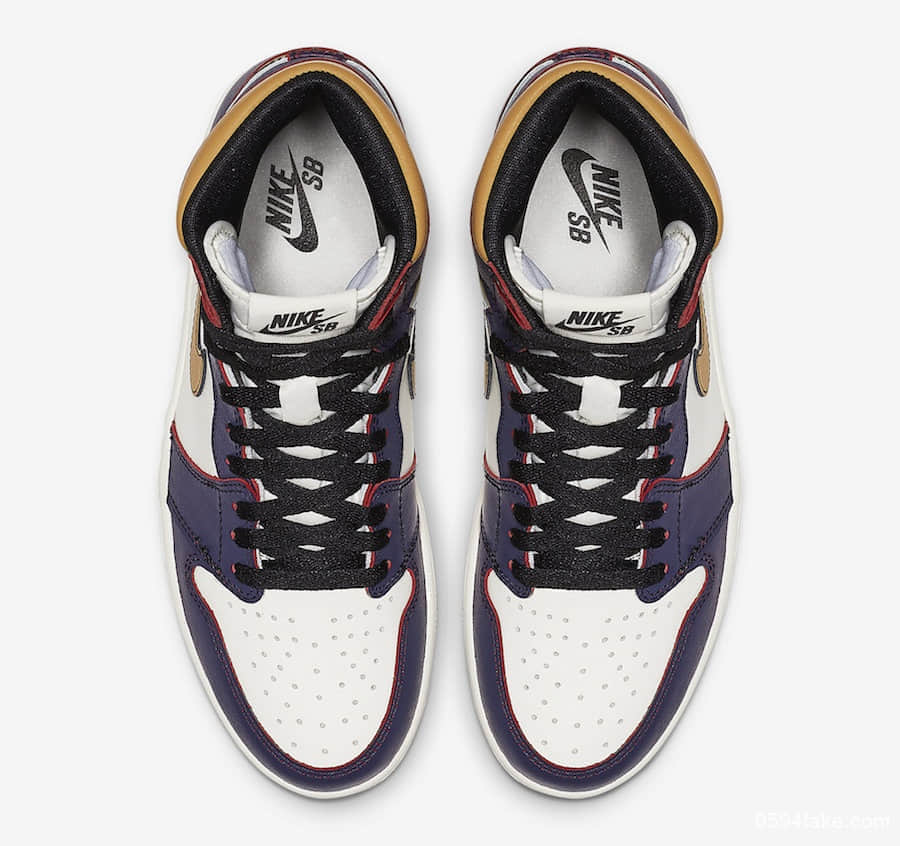 耐克联名乔丹高帮篮球鞋Nike SB x Air Jordan 1“LA to Chicago”即将补货! 货号:CD6578-507