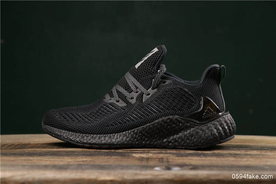 阿迪达斯adidas alphabounce beyond m阿尔法跑鞋全黑公司级带半码高频网面+马牌大底 货号:G54128