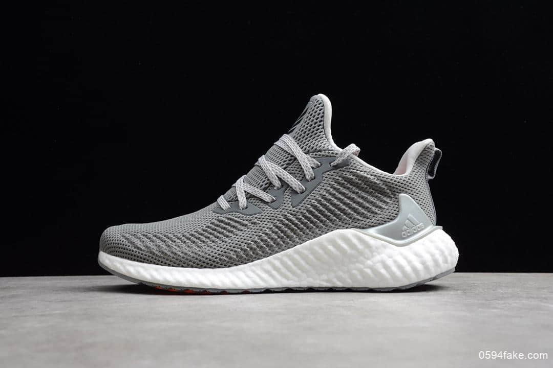 阿迪达斯Adidas Alphaboost System M阿尔法灰色公司级带半码防滑缓震跑鞋 货号:G54129
