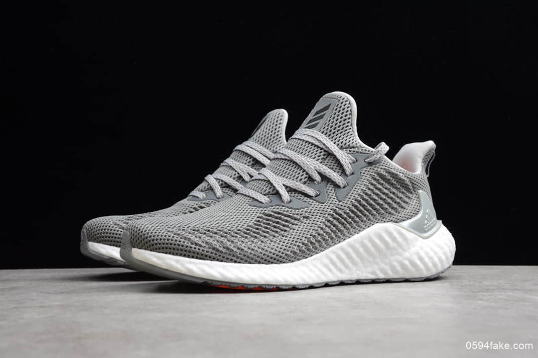 阿迪达斯Adidas Alphaboost System M阿尔法灰色公司级带半码防滑缓震跑鞋 货号:G54129