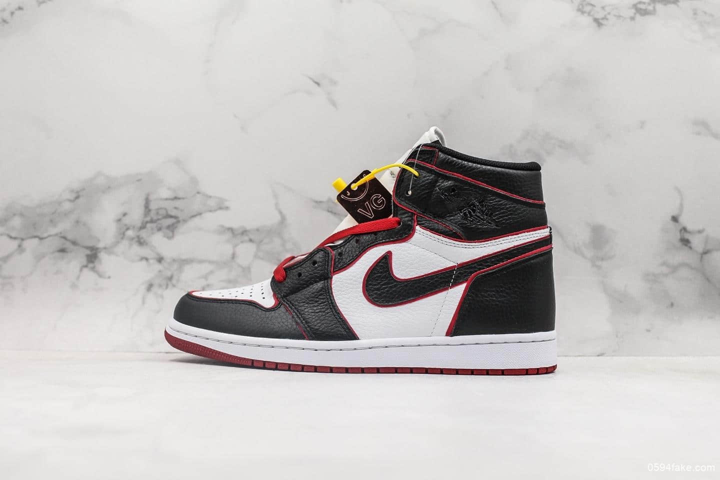 乔丹Air Jordan 1 RETRO HIGH OG AJ1新黑红描边VG纯原版本高帮AJ1区别市面通货版本原厂STAR 货号：555088-062