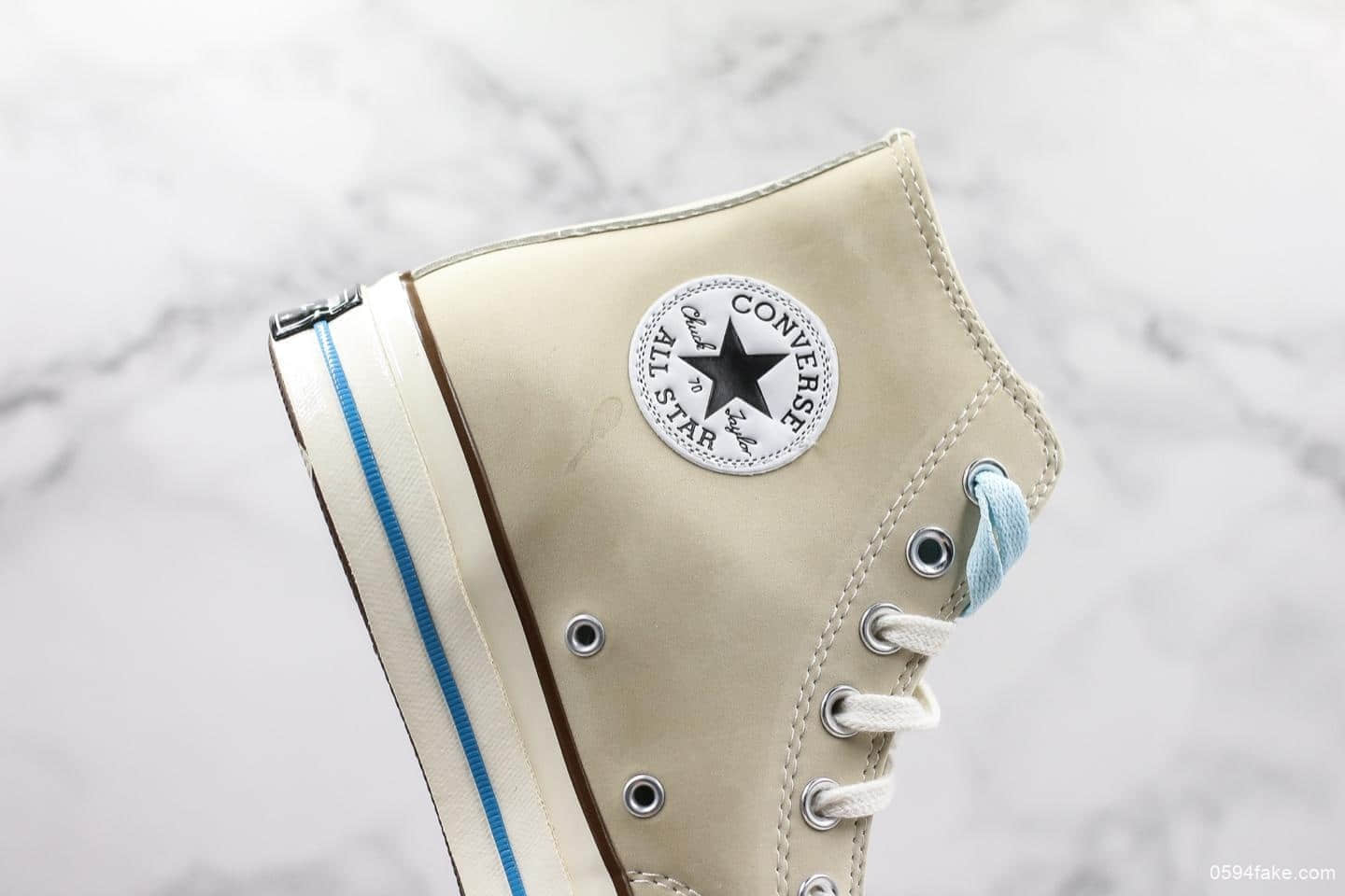 匡威CONVERSE GOLF le FLEUR TTC小花六代联名款真标硫化高品质蓝色软底虎扑版本休闲时尚高帮鞋 货号:163168C