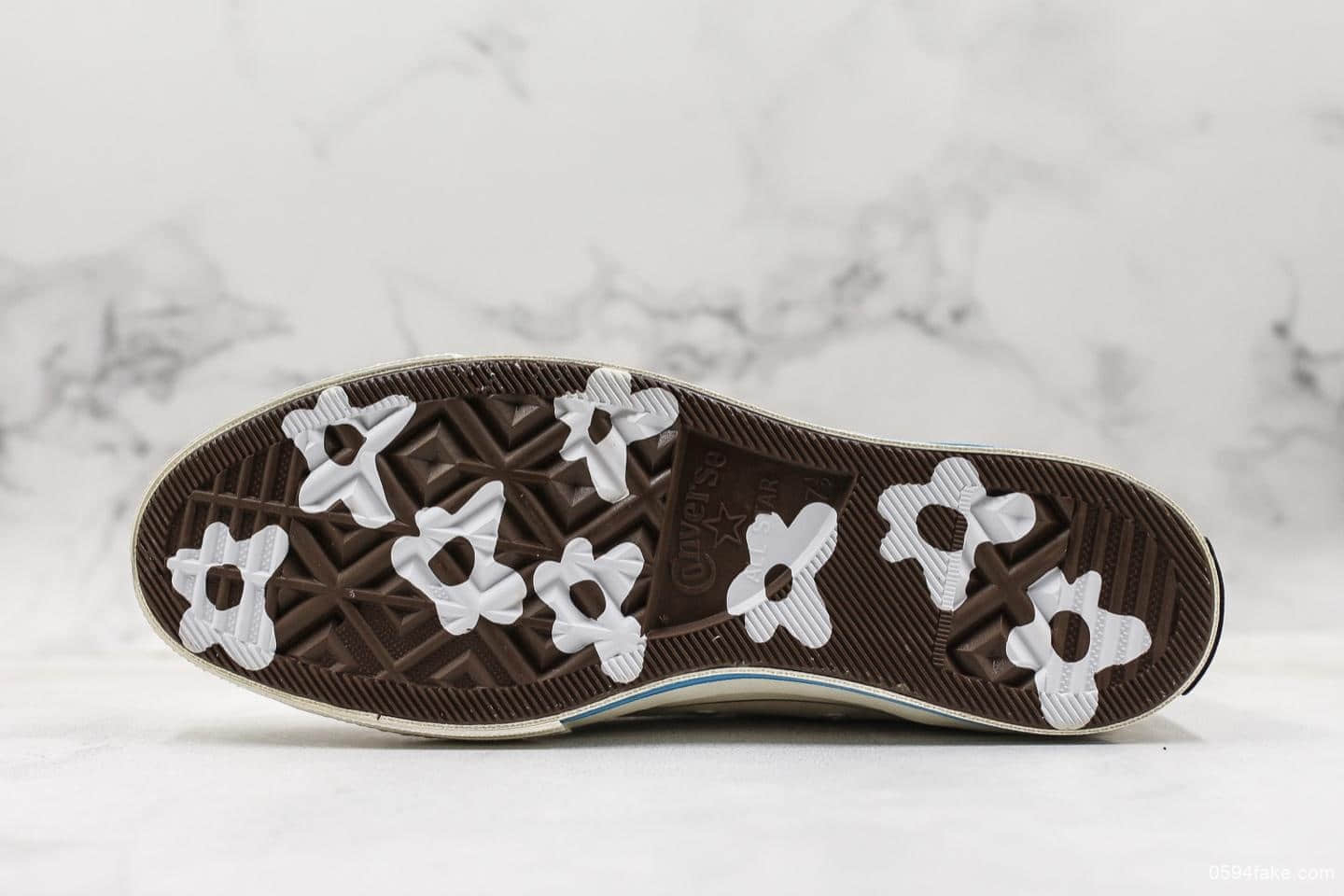 匡威CONVERSE GOLF le FLEUR TTC小花六代联名款真标硫化高品质蓝色软底虎扑版本休闲时尚高帮鞋 货号:163168C