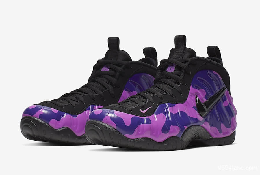 紫迷彩喷泡!酷炫十足!Nike Air Foamposite Pro“Purple Camo”后天发售! 货号:624041-012