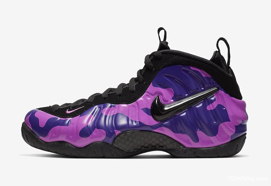 紫迷彩喷泡!酷炫十足!Nike Air Foamposite Pro“Purple Camo”后天发售! 货号:624041-012