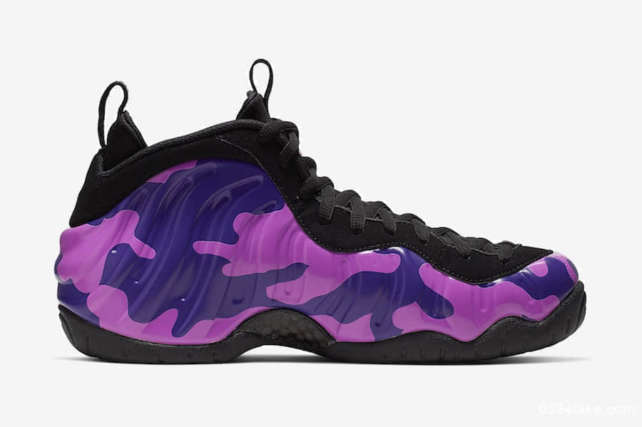 紫迷彩喷泡!酷炫十足!Nike Air Foamposite Pro“Purple Camo”后天发售! 货号:624041-012