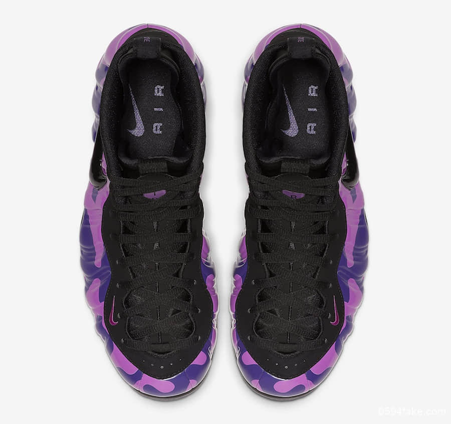 紫迷彩喷泡!酷炫十足!Nike Air Foamposite Pro“Purple Camo”后天发售! 货号:624041-012
