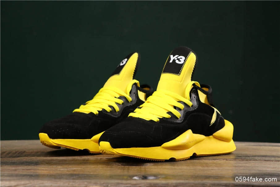 阿迪达斯Adidas Y-3 Kaiwa Chunky Sneakers三本耀司纯原版本凯瓦系列复古百搭轻量老爹鞋 货号:BC0937