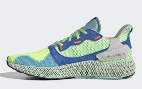 adidas ZX 4000 4D迎来全新配色!十分亮眼!极具辨识度! 货号:EF9623