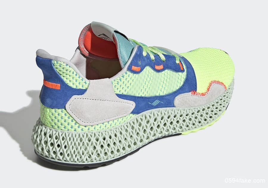 adidas ZX 4000 4D迎来全新配色!十分亮眼!极具辨识度! 货号:EF9623