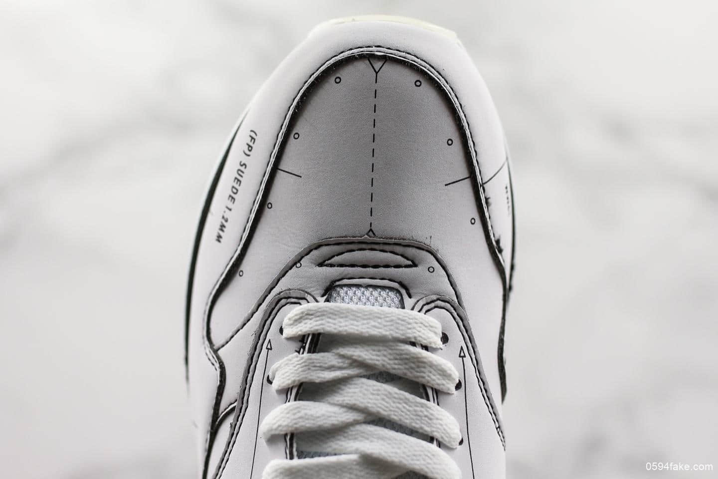 耐克Nike Air Max 1 Sketch Schematic联名款公司级手绘涂鸦小气垫手稿二次元黑线描绘小气垫运动潮鞋 货号：CJ4286-100