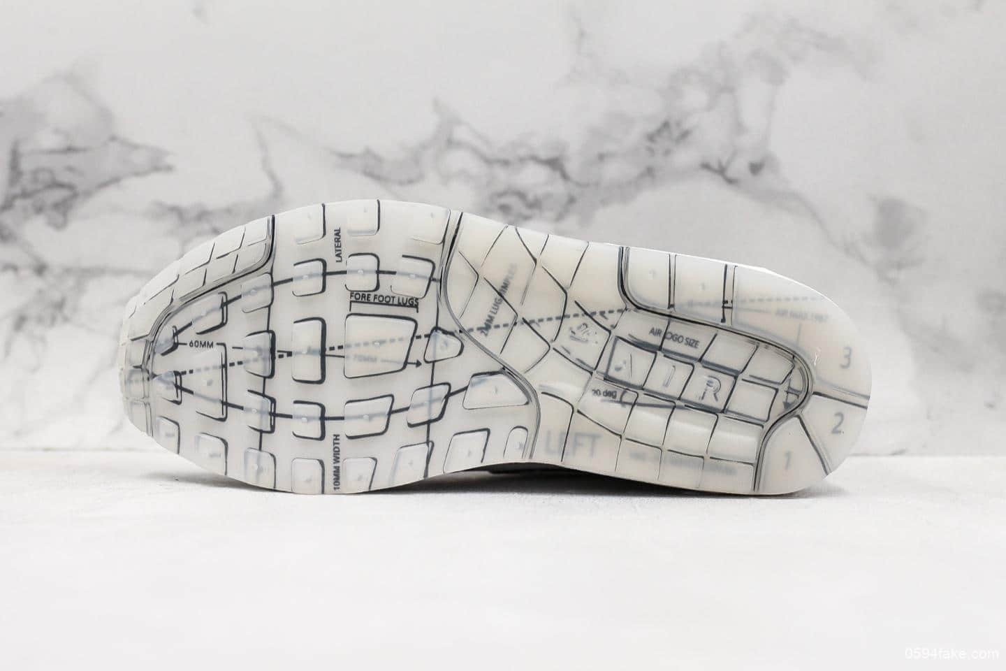 耐克Nike Air Max 1 Sketch Schematic联名款公司级手绘涂鸦小气垫手稿二次元黑线描绘小气垫运动潮鞋 货号：CJ4286-100