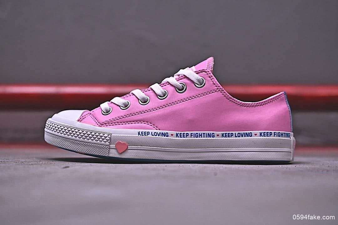 匡威Converse Chuck 70 Low Top Love Graphic 1970真标硫化蓝底低帮头层皮硫化百搭运动板鞋正确硅蓝PU中底顶级硫化工艺原鞋开模 货号:164559C
