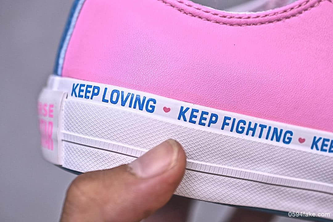 匡威Converse Chuck 70 Low Top Love Graphic 1970真标硫化蓝底低帮头层皮硫化百搭运动板鞋正确硅蓝PU中底顶级硫化工艺原鞋开模 货号:164559C