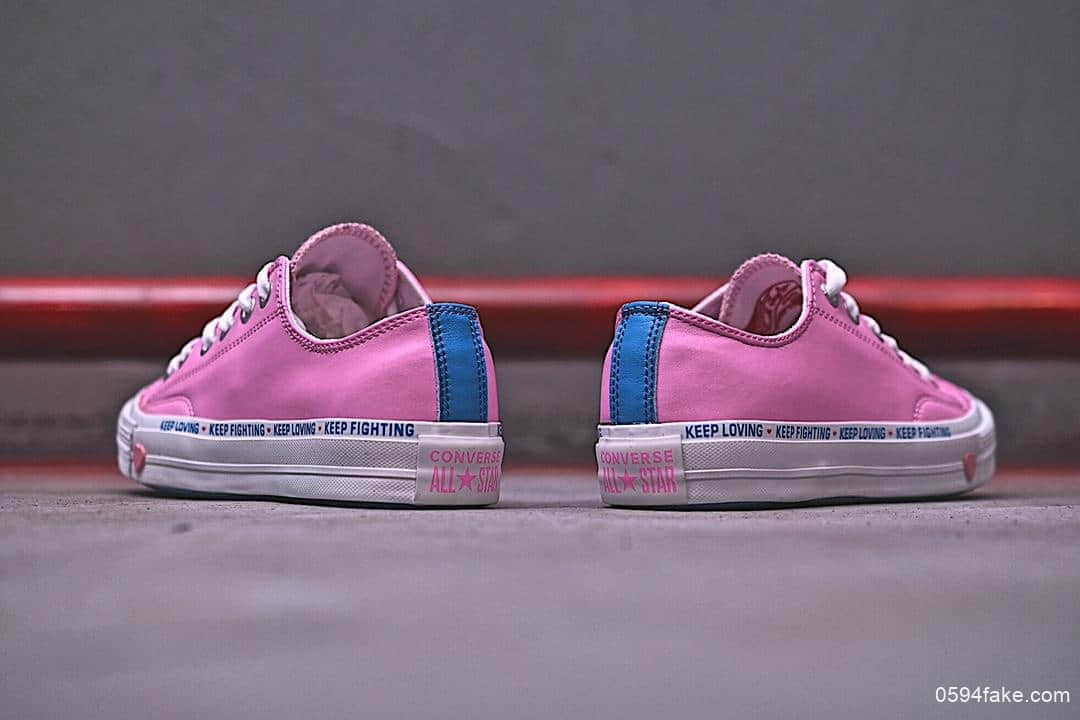 匡威Converse Chuck 70 Low Top Love Graphic 1970真标硫化蓝底低帮头层皮硫化百搭运动板鞋正确硅蓝PU中底顶级硫化工艺原鞋开模 货号:164559C