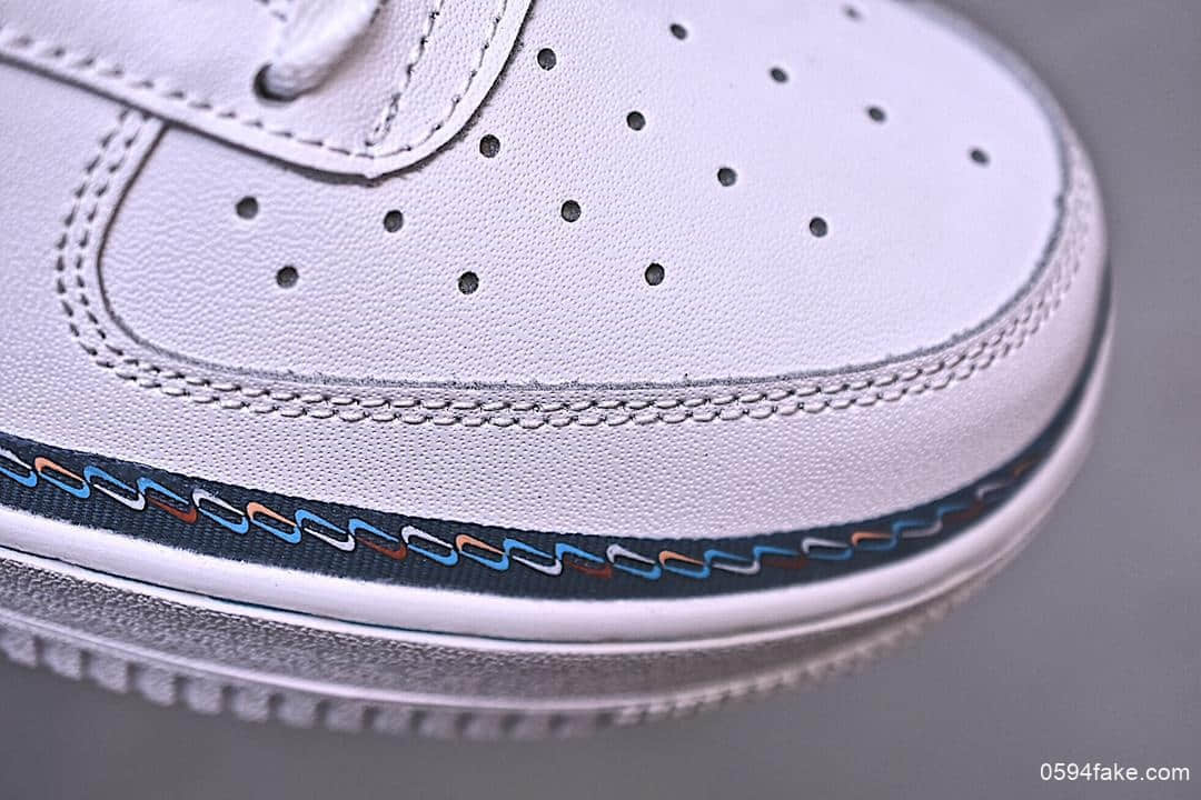 耐克Nike Air Force 1'07 Lv8公司级版本空军一号串标休闲板鞋内附红蓝两幅鞋带内置气垫 货号:CD7339-100