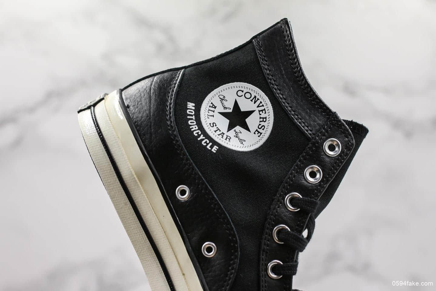 匡威Neighborhood x Converse Chuck Taylor 70s Hi联名款高帮硫化板鞋魔术贴高黑白真标品质明星同款 货号:158602C