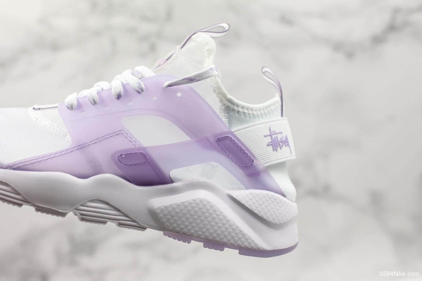 耐克Nike Air Huarache Run Premium 4代华莱士复古慢跑鞋公司级版本紫色网纱半透明新款配色 货号:875868-005