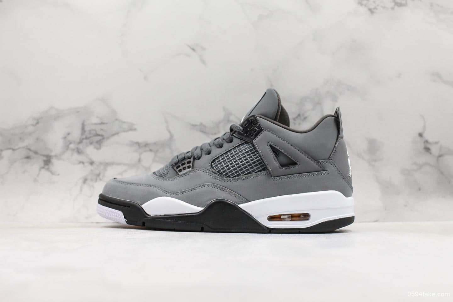 乔丹Air Jordan 4 Retro Cool Grey纯原版本AJ4酷灰配色原档案数据开发原盒原标实战篮球鞋 货号:308497-007