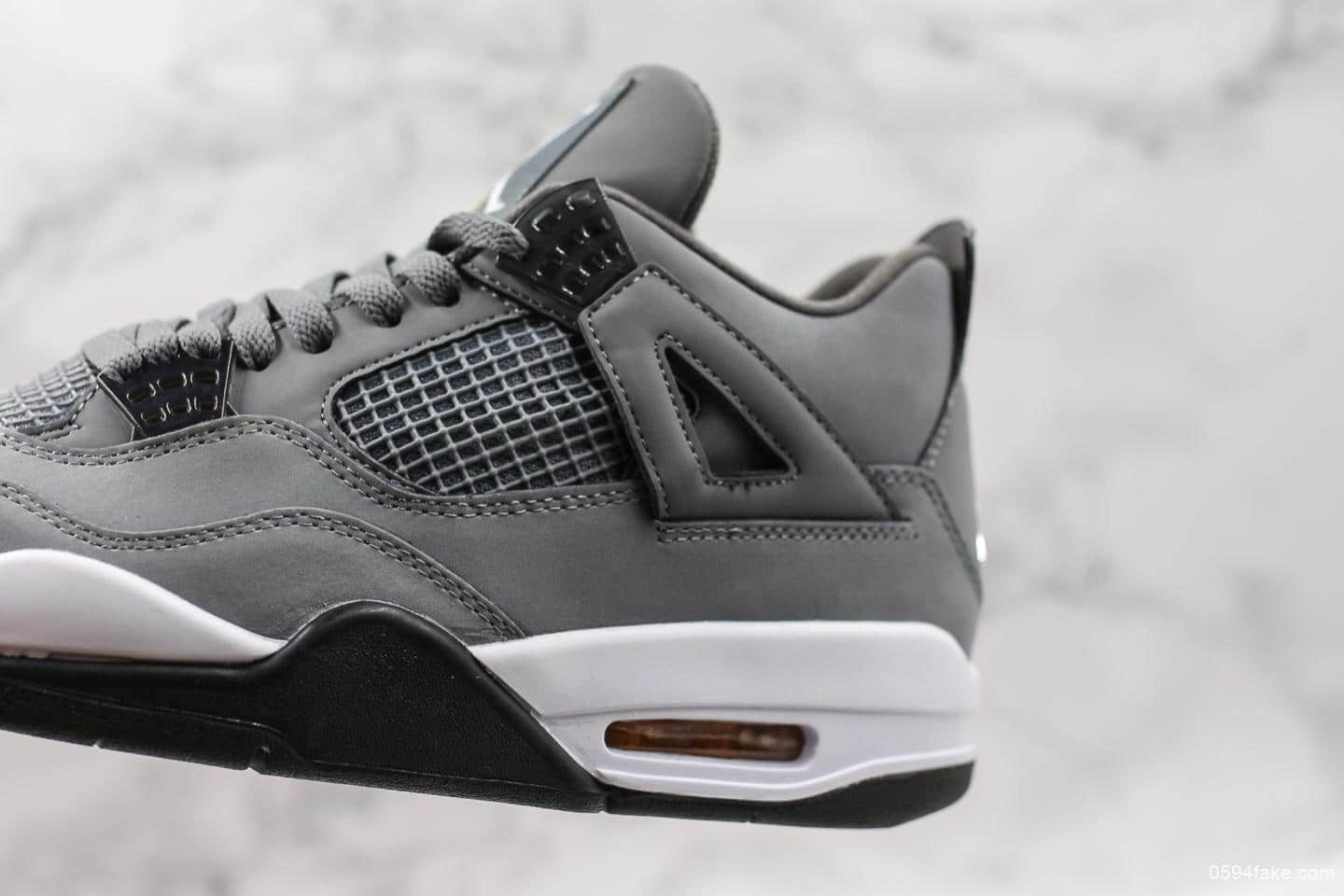 乔丹Air Jordan 4 Retro Cool Grey纯原版本AJ4酷灰配色原档案数据开发原盒原标实战篮球鞋 货号:308497-007