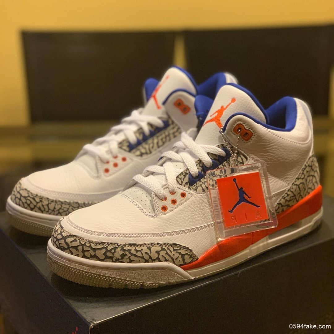 Air Jordan 3“Knicks Rivals”实物图曝光!鞋舌内部标签意义非凡! 货号:136064-148
