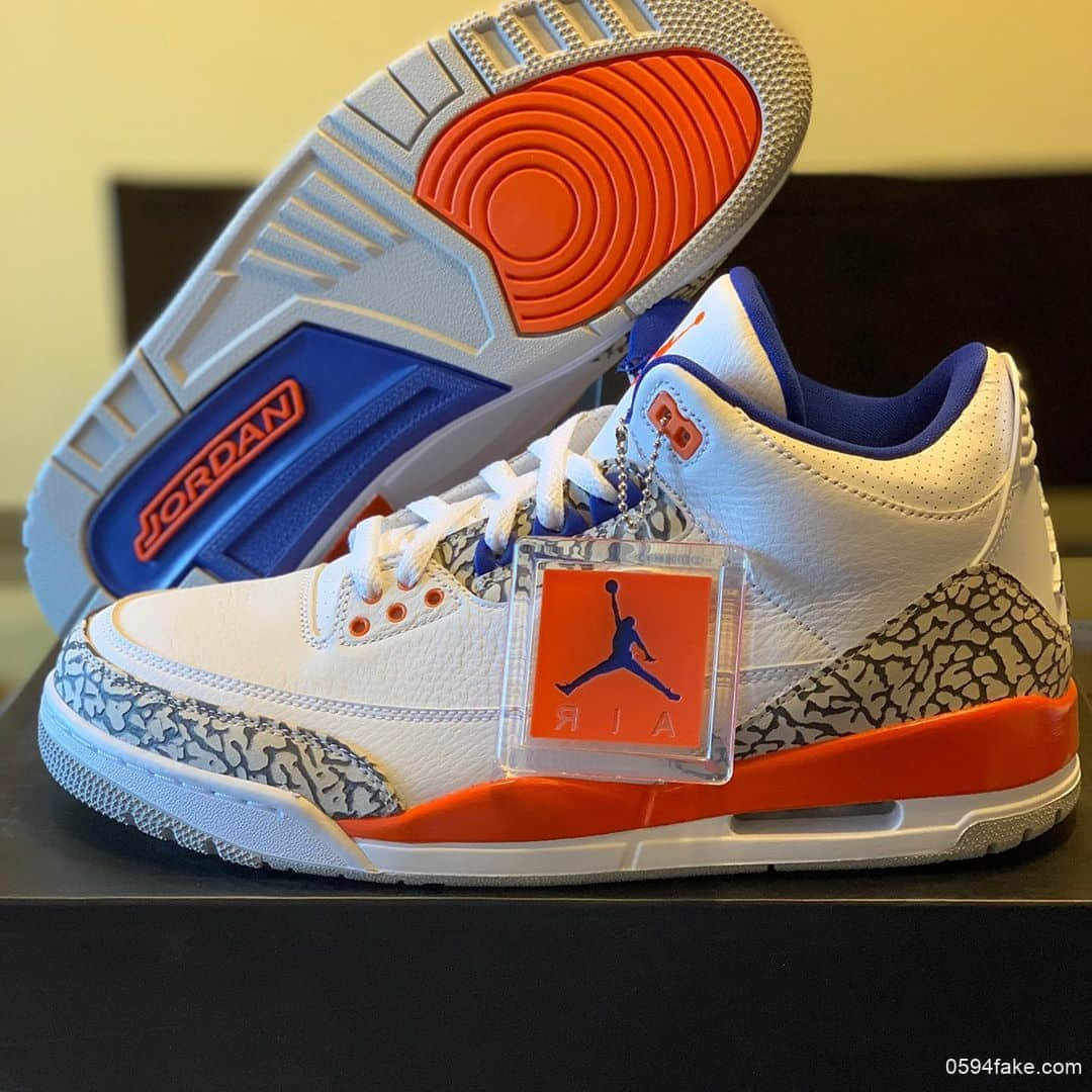 Air Jordan 3“Knicks Rivals”实物图曝光!鞋舌内部标签意义非凡! 货号:136064-148