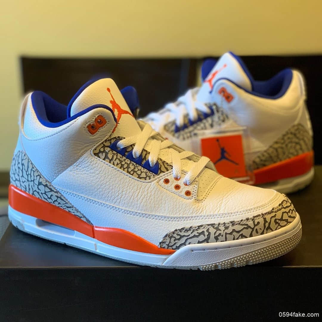 Air Jordan 3“Knicks Rivals”实物图曝光!鞋舌内部标签意义非凡! 货号:136064-148
