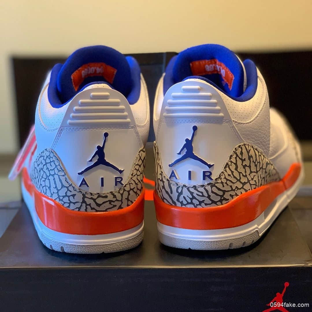 Air Jordan 3“Knicks Rivals”实物图曝光!鞋舌内部标签意义非凡! 货号:136064-148