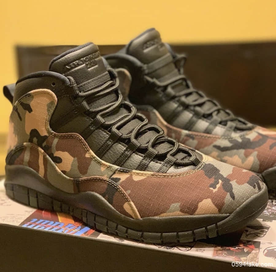 Air Jordan 10“Camo”更多细节图释出!真的绝了! 货号:310805-201