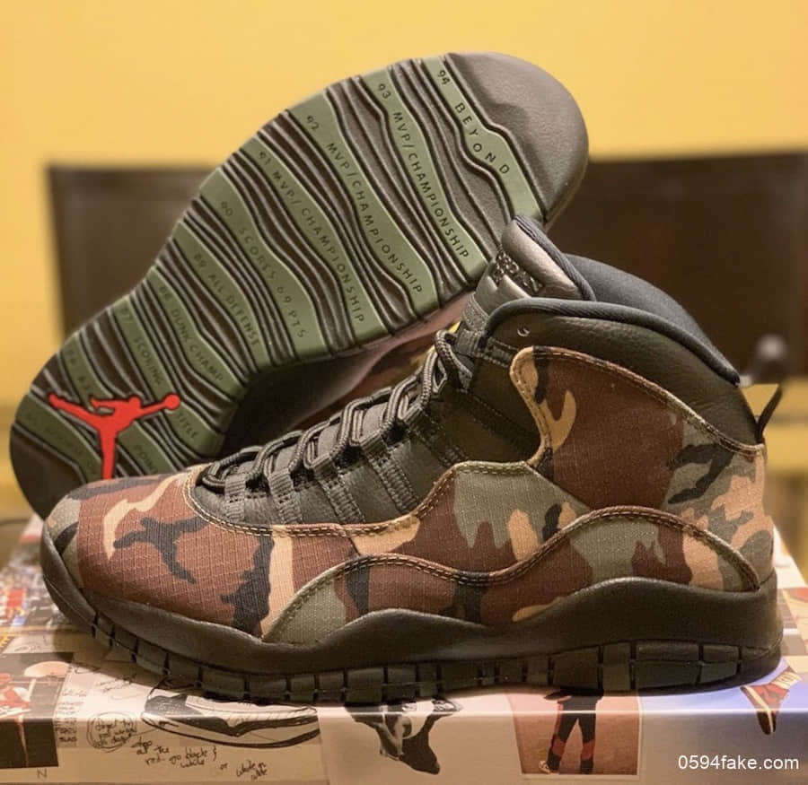 Air Jordan 10“Camo”更多细节图释出!真的绝了! 货号:310805-201