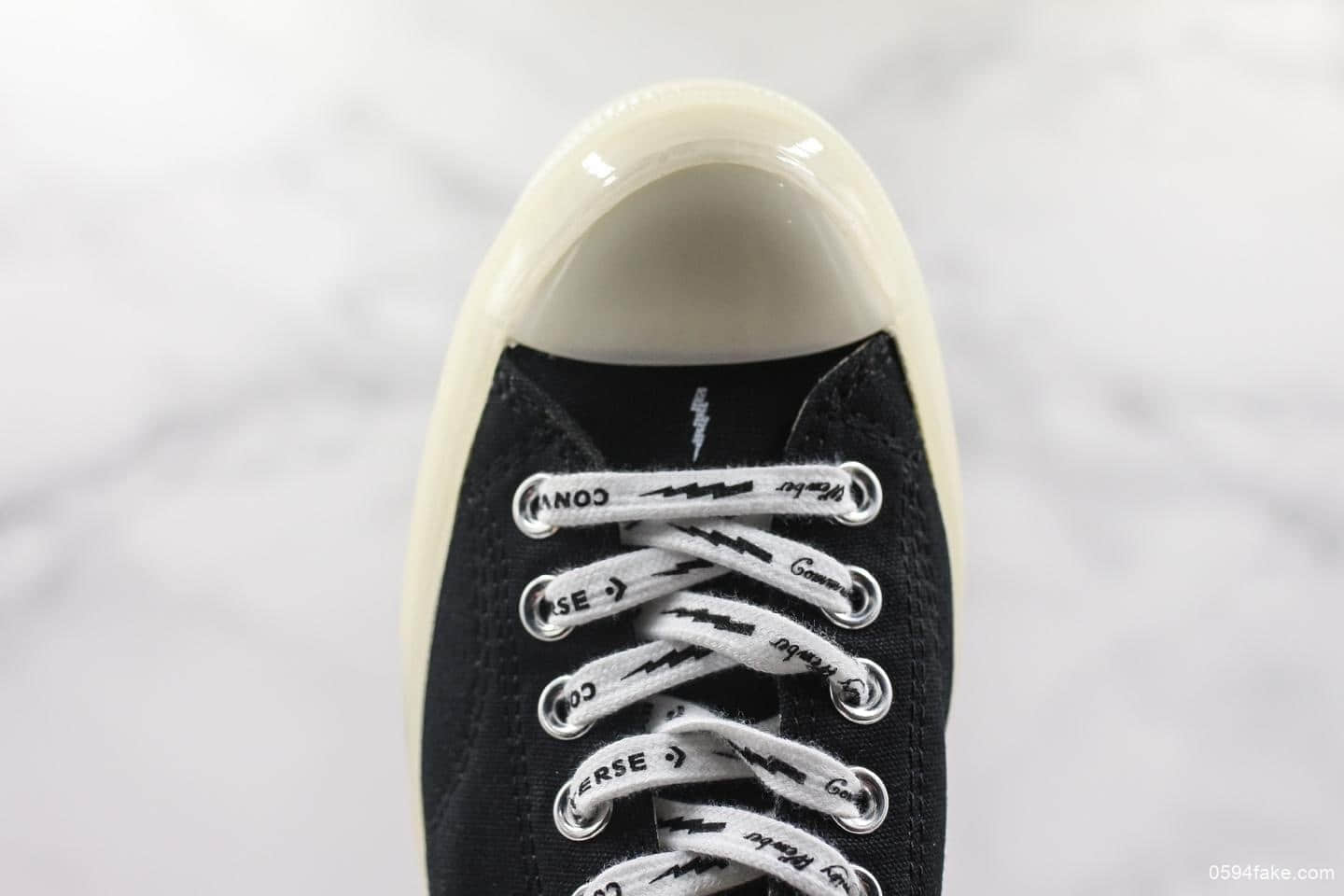 匡威Fragment x Converse Chuck Taylor All Star Glow 1970s OX藤原浩闪电二代低帮黑色真标 经典改良冷硫技术