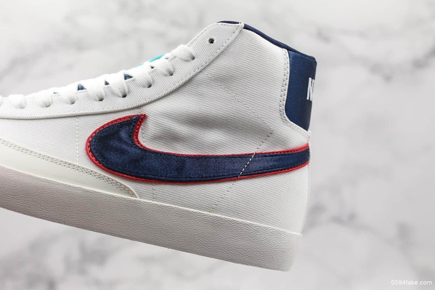 耐克Nike Blazer Mid '1977 Vintage WE开拓者奶白色真标带半码 休闲运动板鞋全新开发楦型纸板 货号：CD9318-100