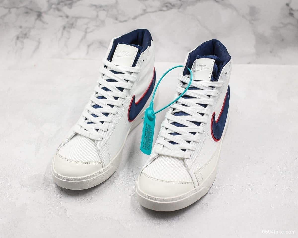 耐克Nike Blazer Mid '1977 Vintage WE开拓者奶白色真标带半码 休闲运动板鞋全新开发楦型纸板 货号：CD9318-100