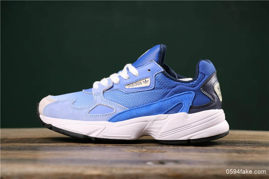 阿迪达斯Adidas Originals Falcon W杨颖杨幂女神同款三叶草渐变色Falcon经典休闲老爹鞋公司级版本 货号:EF5104