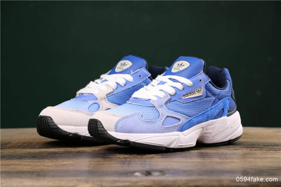 阿迪达斯Adidas Originals Falcon W杨颖杨幂女神同款三叶草渐变色Falcon经典休闲老爹鞋公司级版本 货号:EF5104