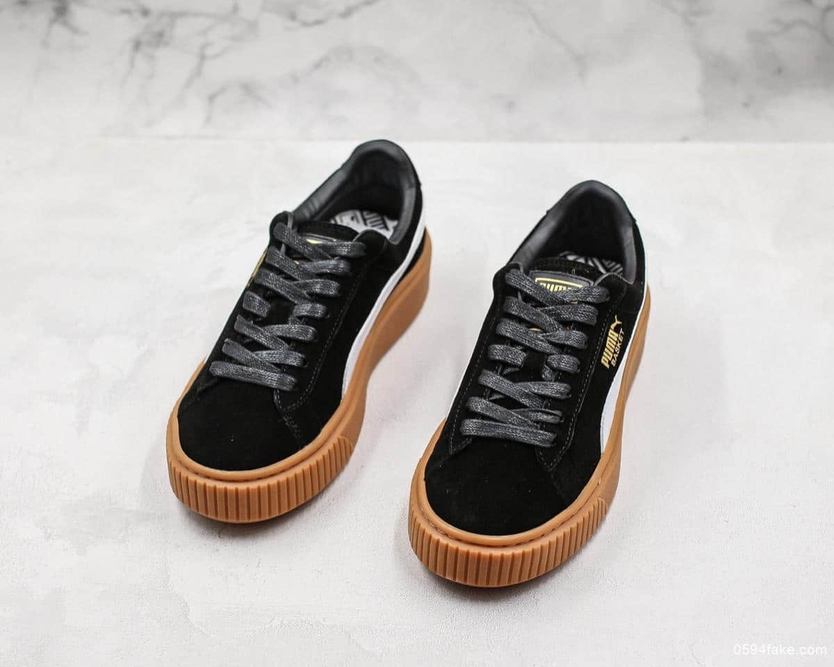彪马Puma Suede Platform蕾哈娜二代黑棕公司级 杨幂同款 货号:363559-02