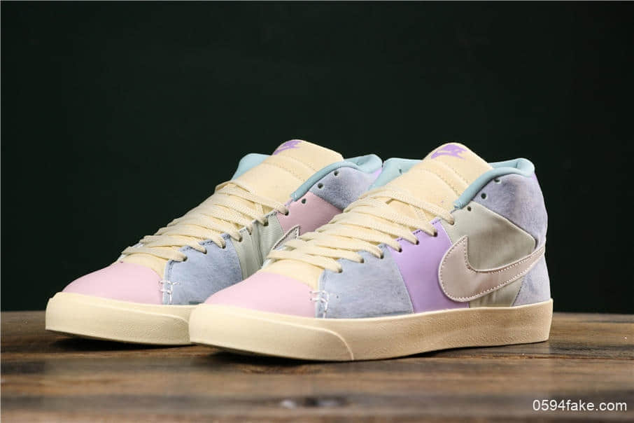 耐克Nike Blazer Royal Easter QS公司级复活节彩蛋配色开拓者限量高帮板鞋 货号:AO2368-600