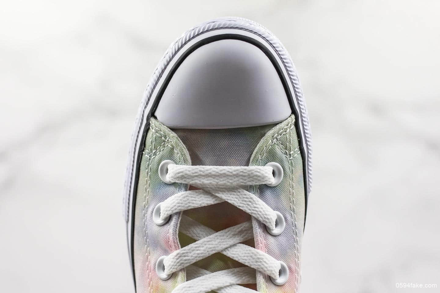 匡威Converse Chuck Taylor意大利限定扎染渐变马卡龙高帮帆布鞋真标带半码三星标欧斯奈鞋垫真标原盒 货号:162150C