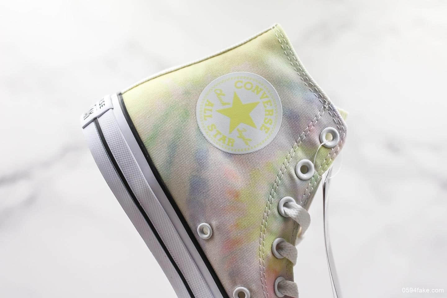 匡威Converse Chuck Taylor意大利限定扎染渐变马卡龙高帮帆布鞋真标带半码三星标欧斯奈鞋垫真标原盒 货号:162150C
